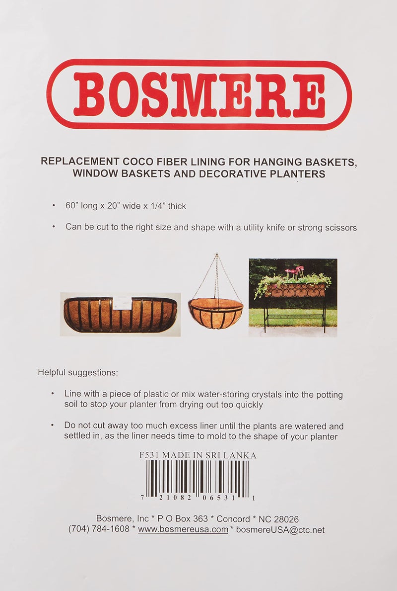 Bosmere 60" x 20" Replacement Coco Liner - Image 2